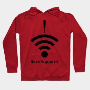 Hack-Support: A Cybersecurity Design (Black) Hoodie